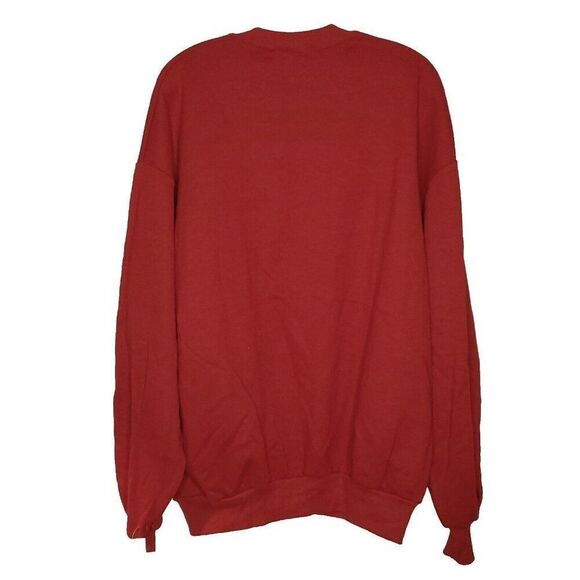 Vintage 90s Jerzees Mens Sweatshirt XL Red Blank Streetwear Hip Hop USA Russell - Picture 2 of 6